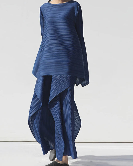Miyake Pleated Two Piece Set - Editorial